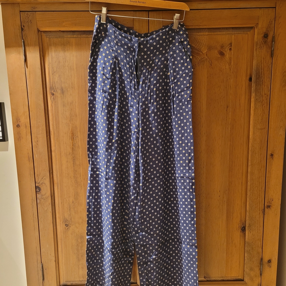 Feather Bone Wide Leg Polka Dot Pants